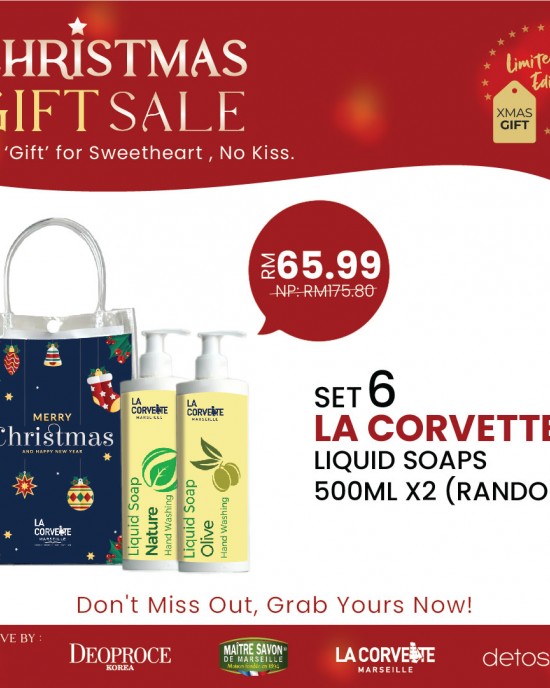 Christmas Gift Set La Corvette ( 2 Liquid soap 500ml )